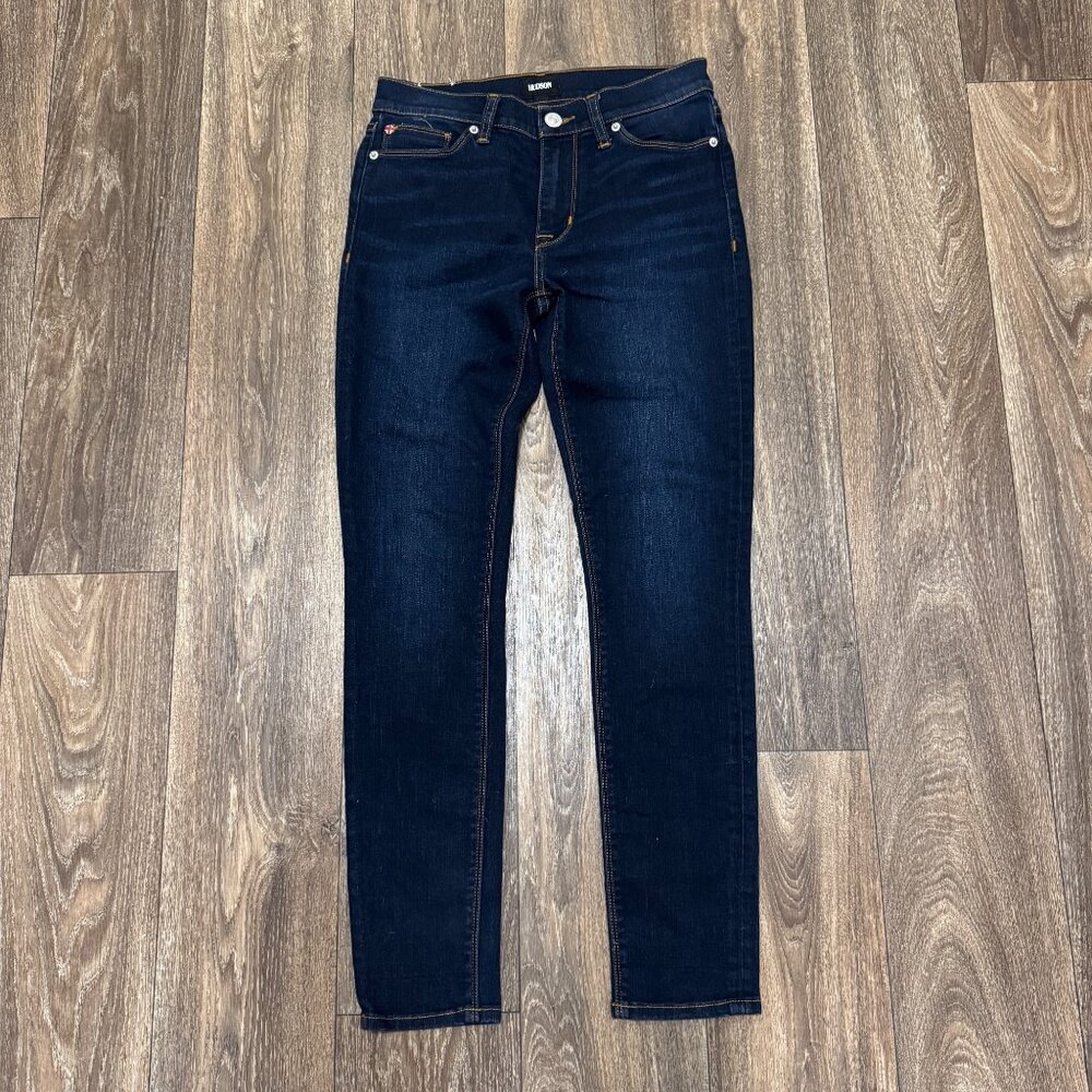 Hudson Jeans Women's 27 (28x28) Dark Wash Natalie Super Skinny Denim Jeans
